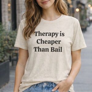 Cream Graphic Tee - Therapy/Mental Health Tee